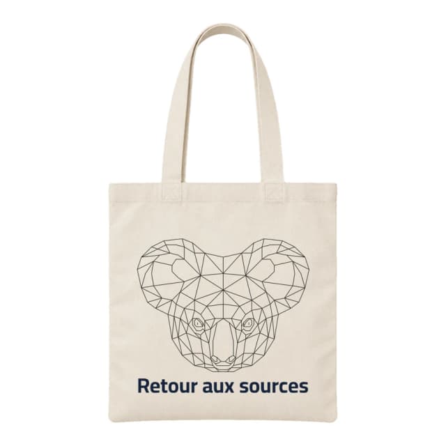 Tote bag — Koala · Lignes géométriques